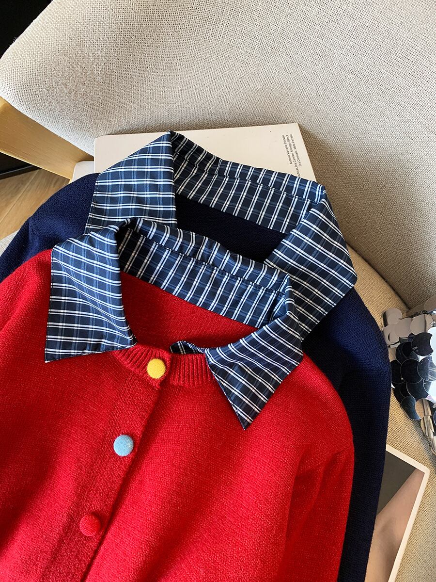 【outer】ドッキングニットカーデ　M29226