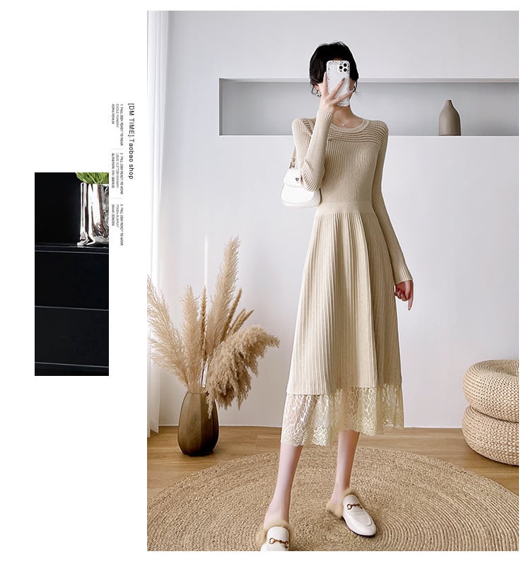 【dress】ドッキングニットワンピース　M27924