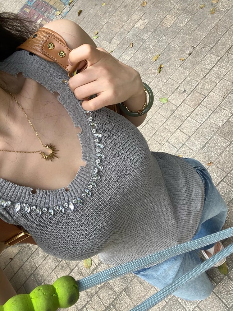 【tops】ダイヤモンドニットキャミソールG21567