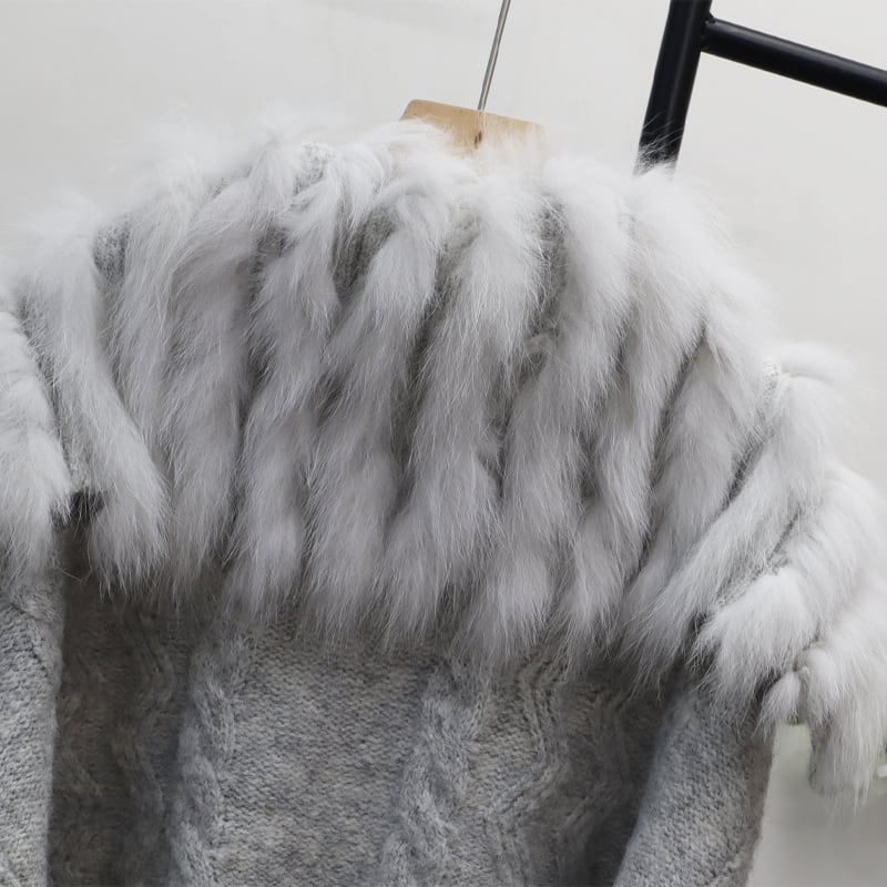 【outer】ファードッキングニットカーディガン Q7030