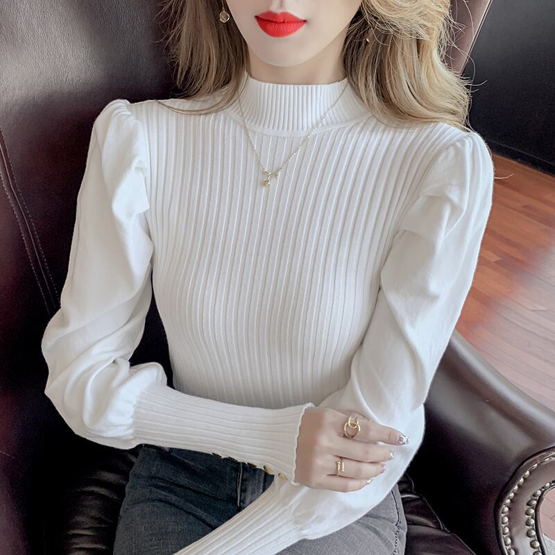 【tops】ランタンスリーブファッションスウィートニットセーター G4497