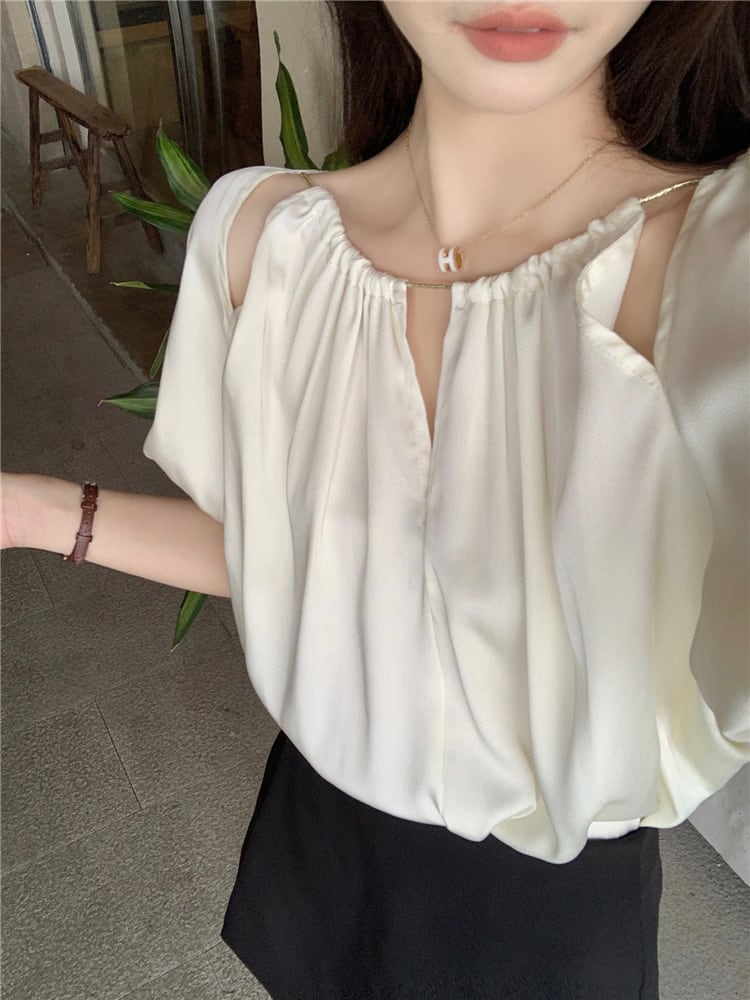 【tops】パフスリーブトップス　M25141