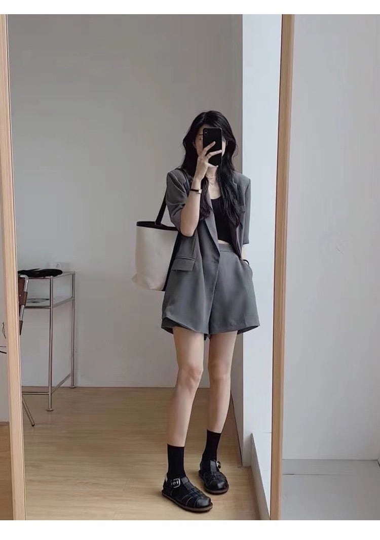 【set】スーツジャケット×ショートパンツセット　M24658