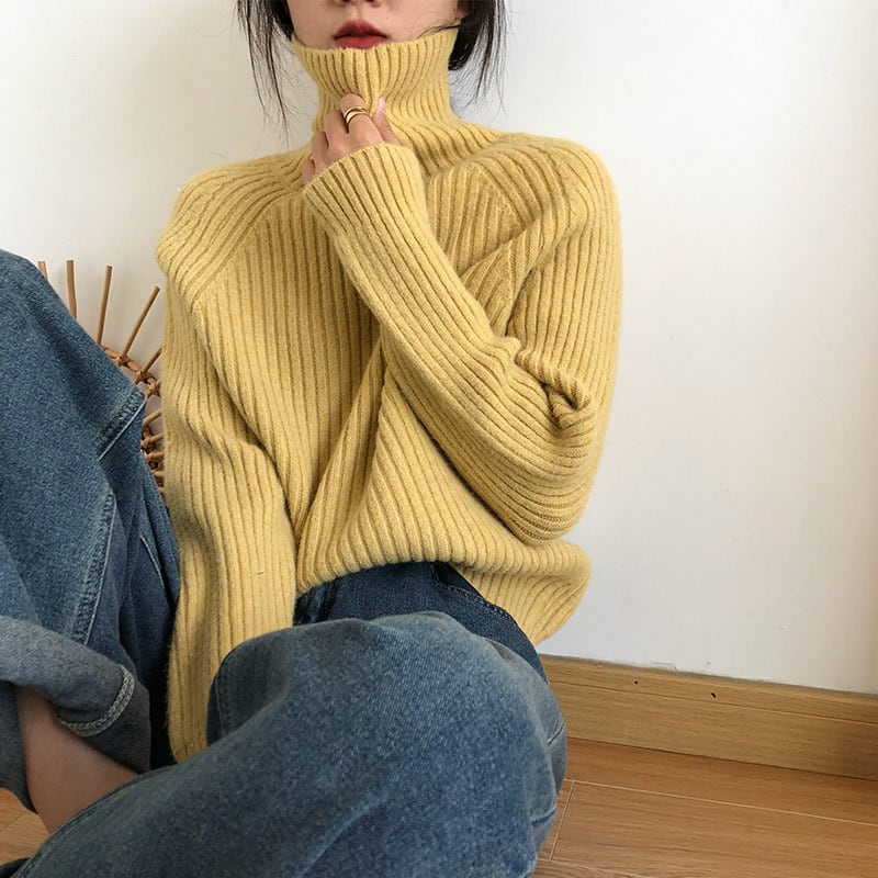 【tops】ハイネックニットセーター　M27226