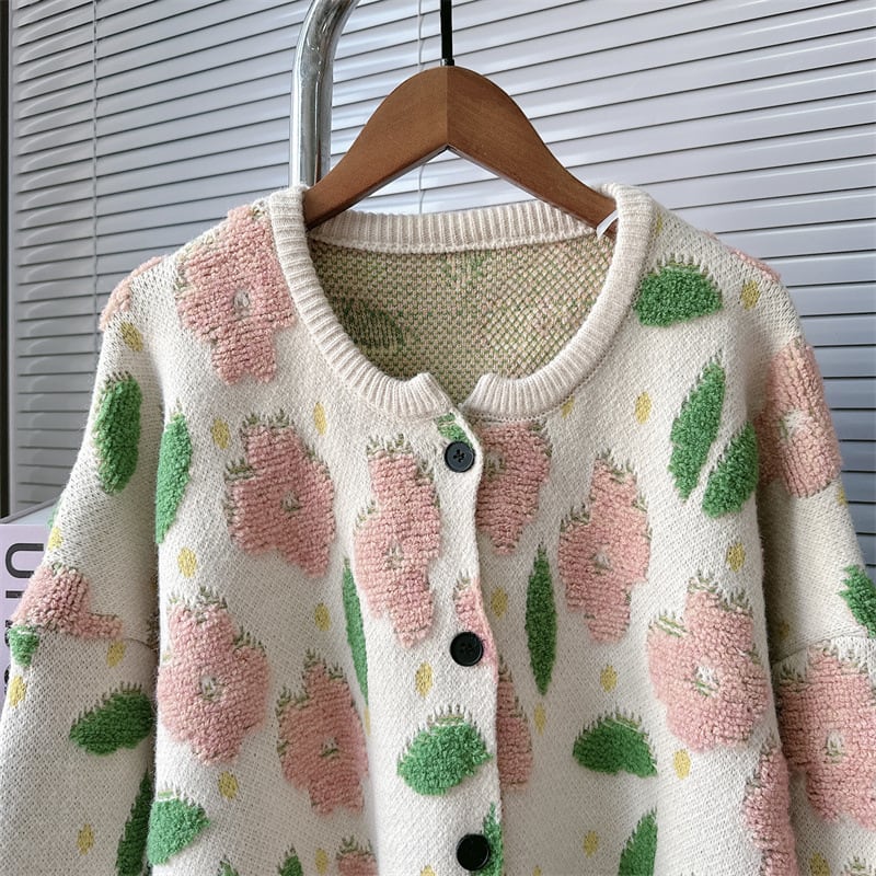 【outer】ジャカードニットカーデ　M27781