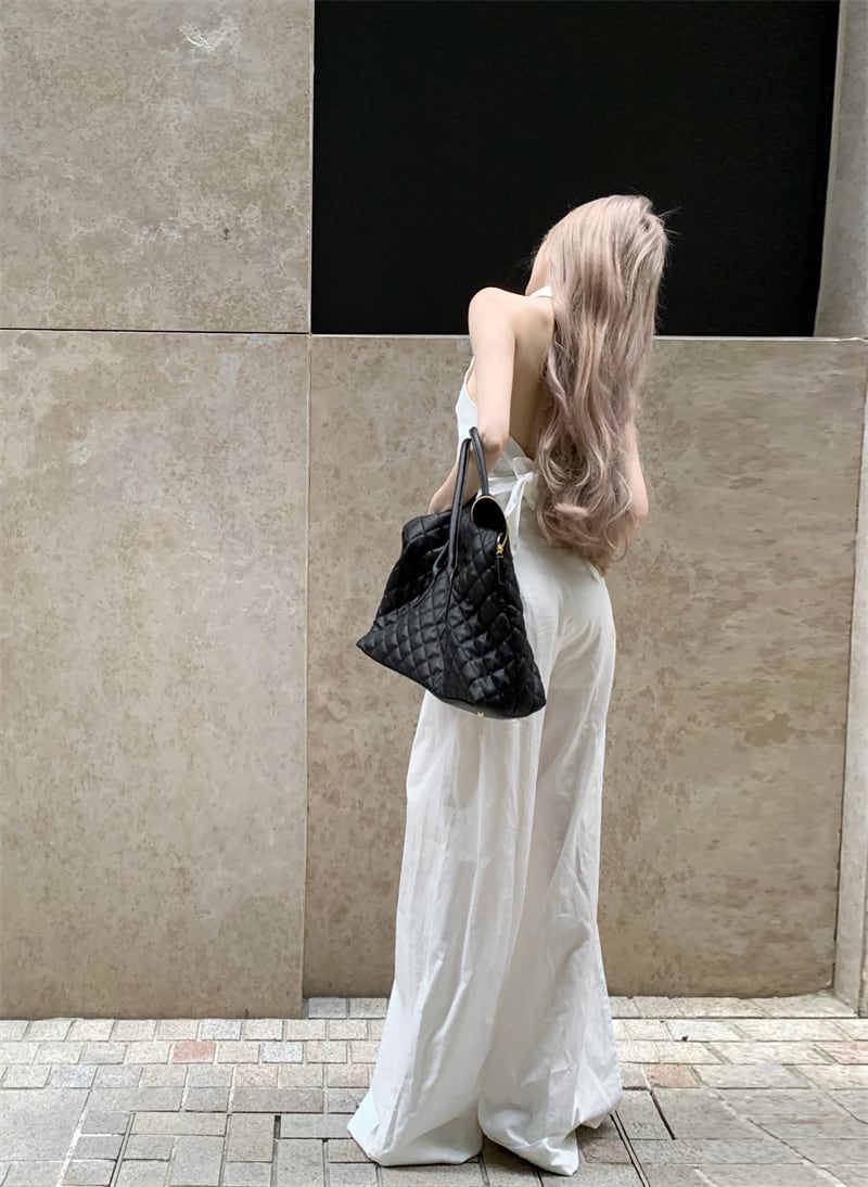 【set】バックレストップス×ワイドパンツセット　M30043