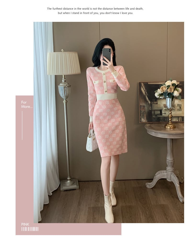 【dress】ニットワンピース　M25379