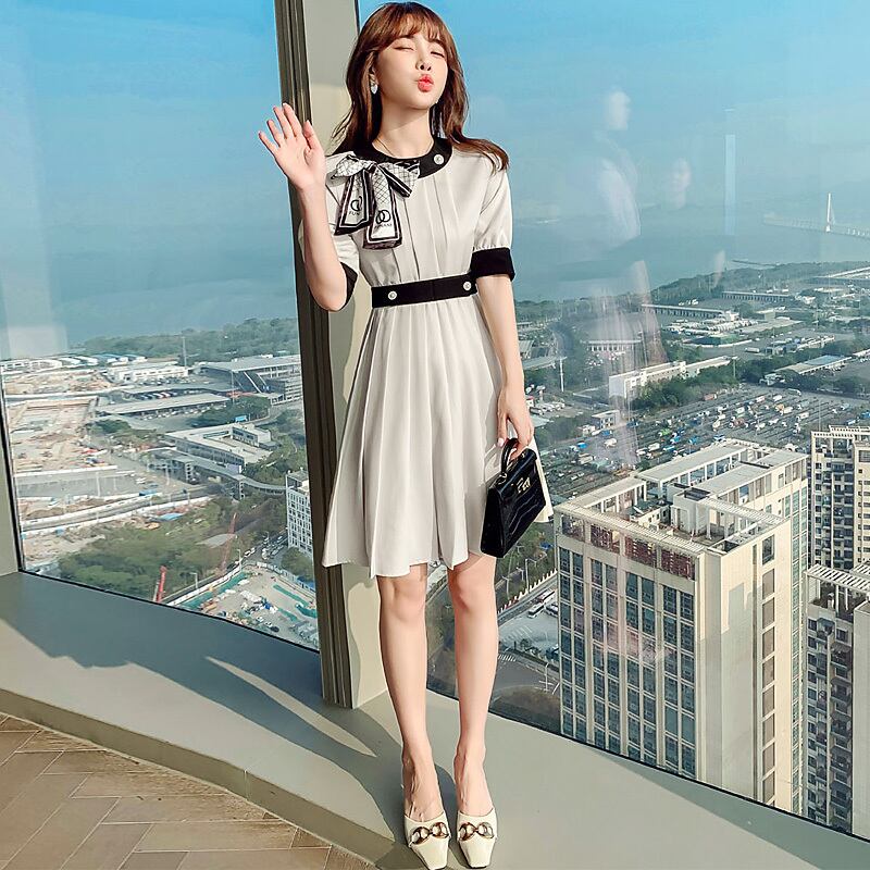 【dress】高級感気質満点質感のいいOL通勤レディースワンピース