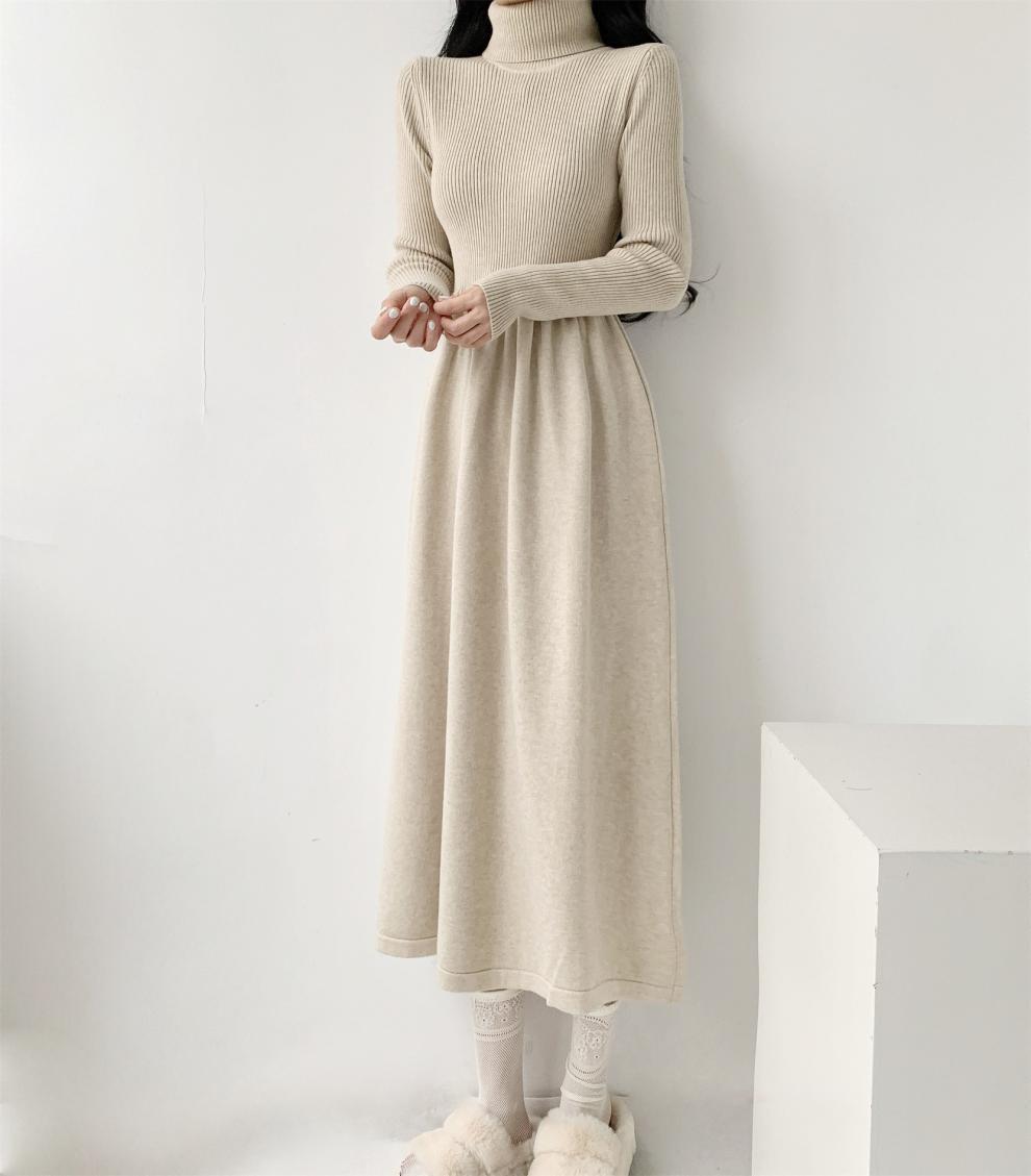 【dress】ハイネックニットワンピース　M28030
