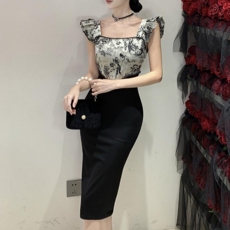 【dress】切り替えデートワンピース　M22208