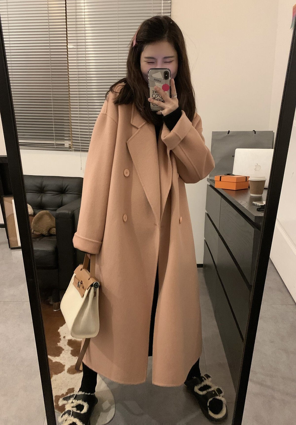 【dress】フード付きニットワンピース　M27246