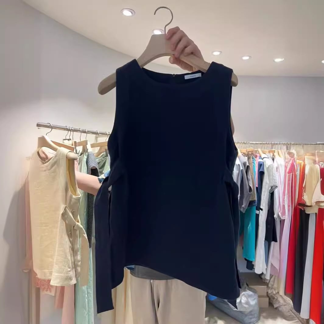 【tops】ノースリーブリボンタンクトップF7536