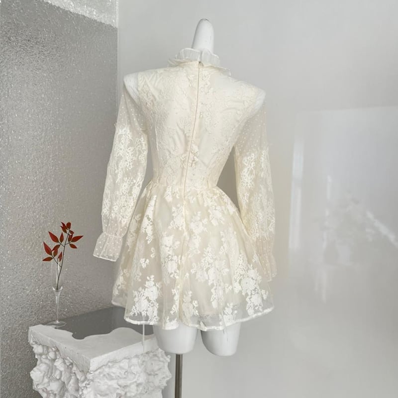 【dress】フレアレースワンピース Q7800