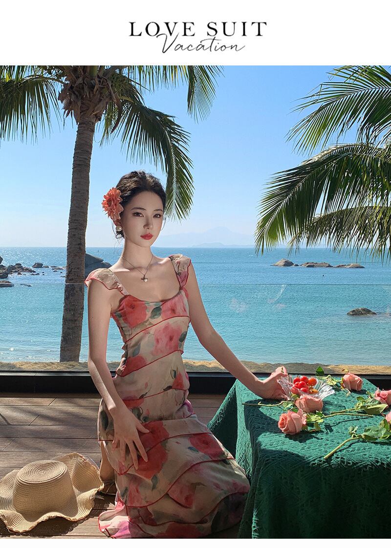 【dress】プリントキャミワンピース　M30177