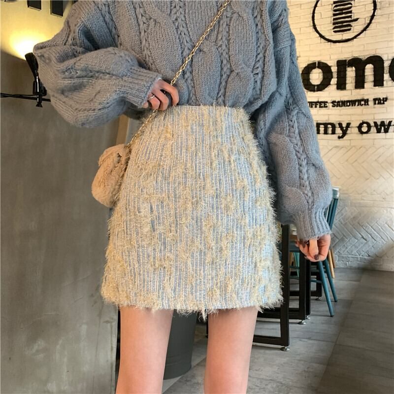 【bottoms】好感度UPファッションハイウエスト着痩せスカート