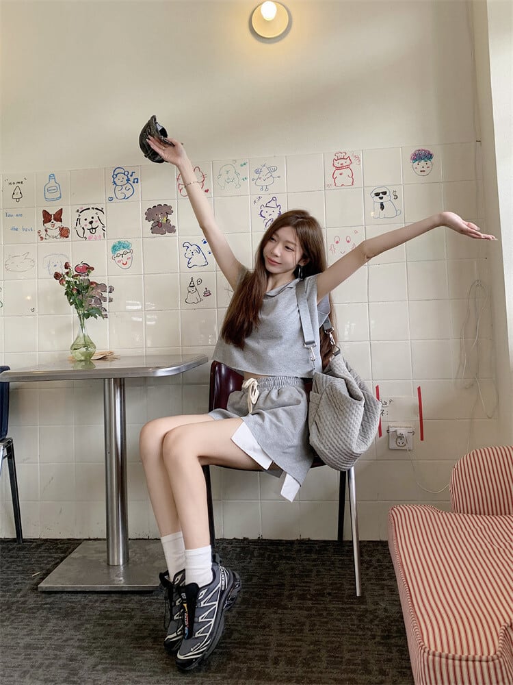 【set】Tシャツ×ショートパンツセット　M24037