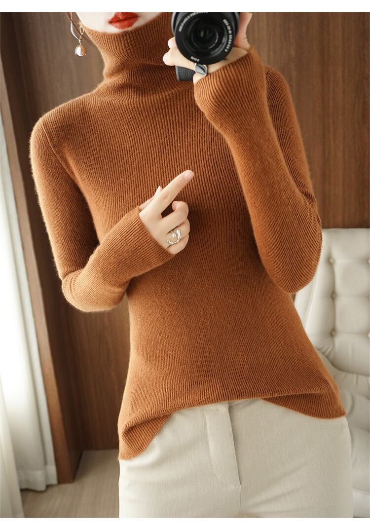 【tops】ハイネックニットプルオーバー　M19162