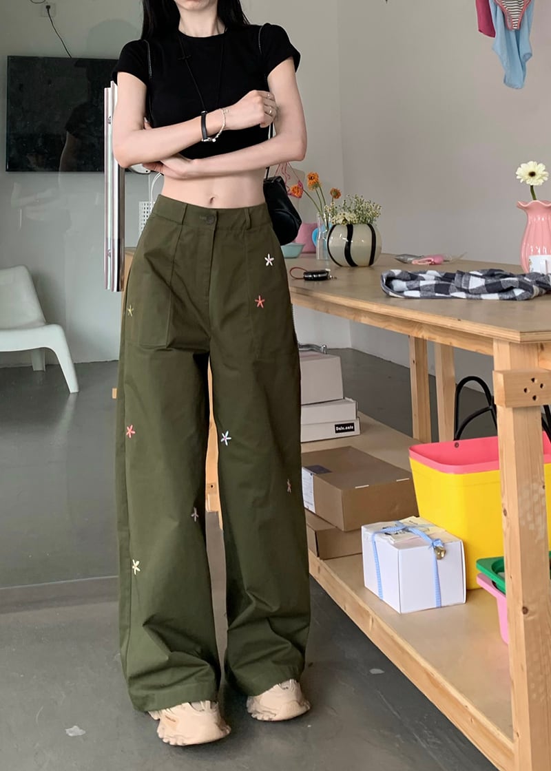 【bottoms】ジーンズガウチョパンツG20403