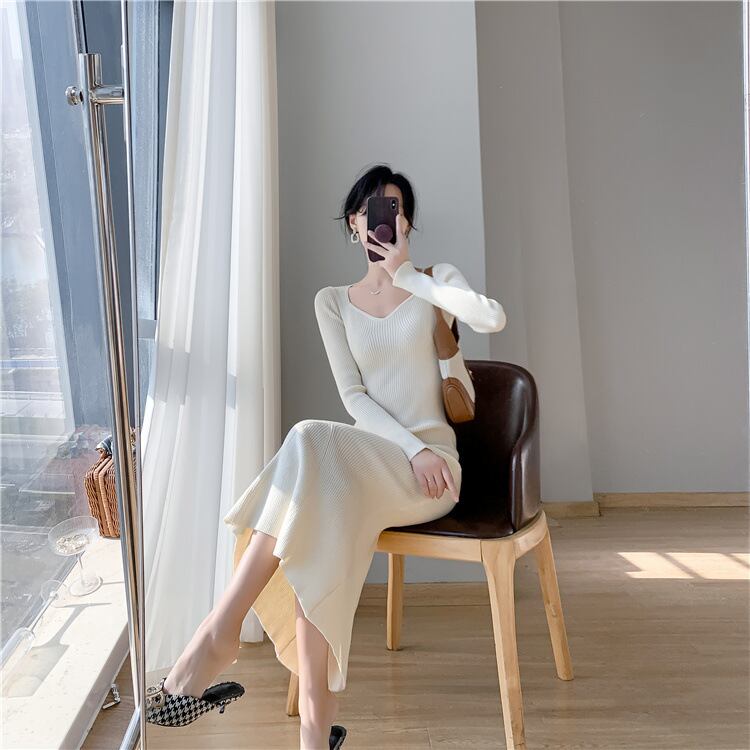 【dress】マーメイドニットワンピース　M28024