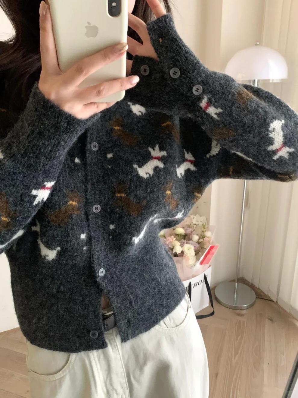 【outer】ニットカーデ　M25610