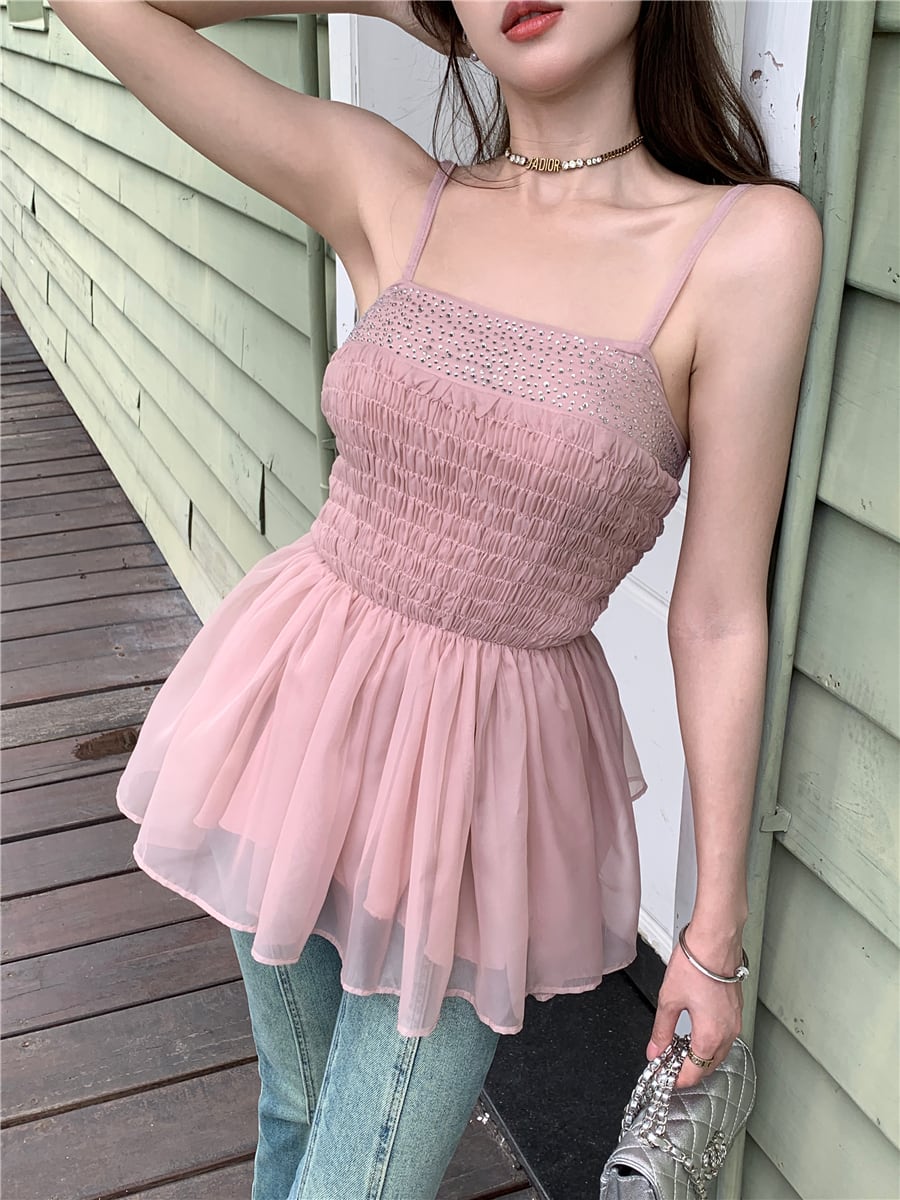 【tops】チュールキャミソール　M24502