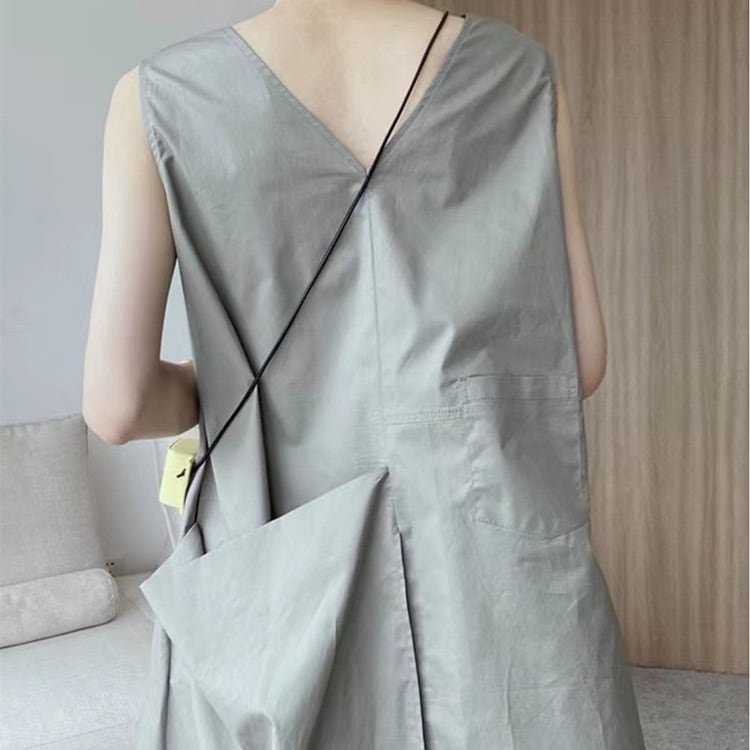 【dress】VネックゆったりワンピースF7271