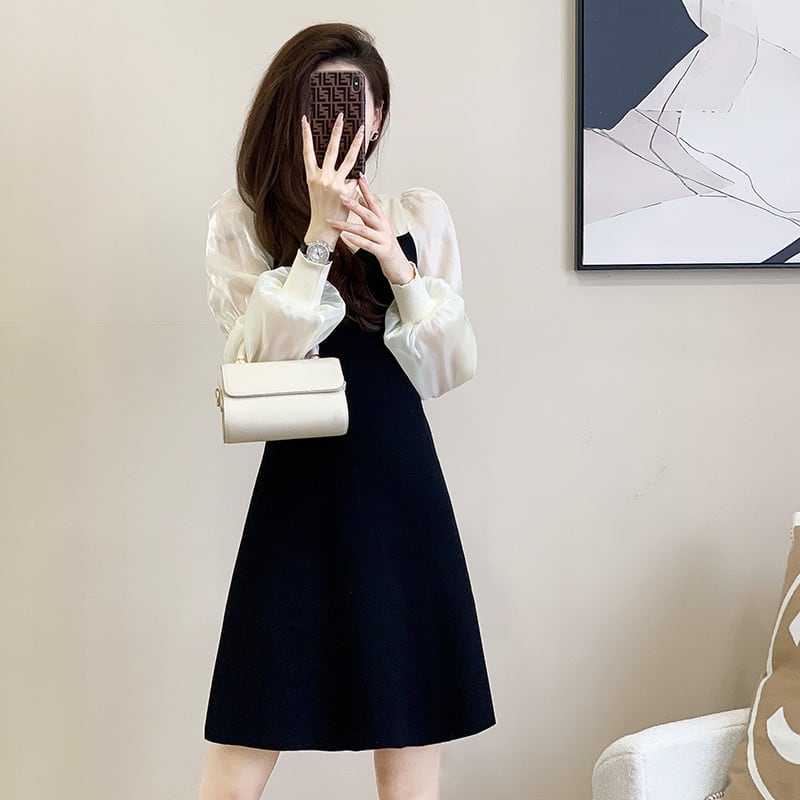 【dress】切り替えワンピース　M25518