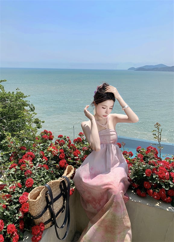 【dress】プリントワンピース　M25187