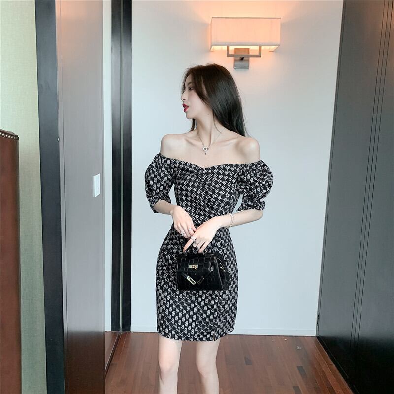 【dress】高級感  気質満点ファッションプリントデザイン着痩せ ワンピース G1309