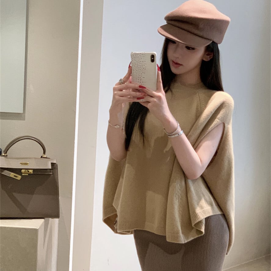 【tops】ニットケープ　M28134