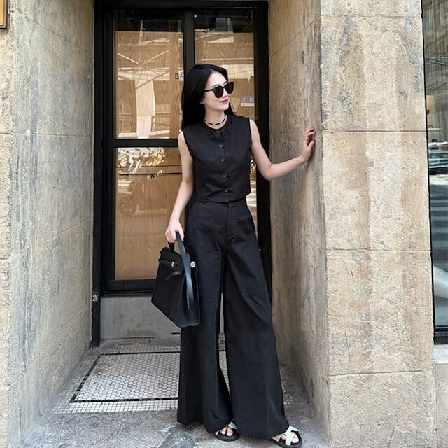 【set】2WAYタンクトップ+ワイドパンツ2点セットF7363