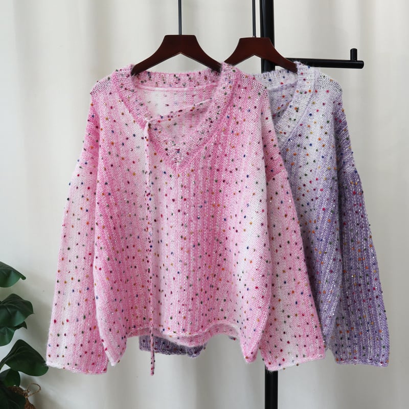 【tops】キラキラニットセーター　M27524