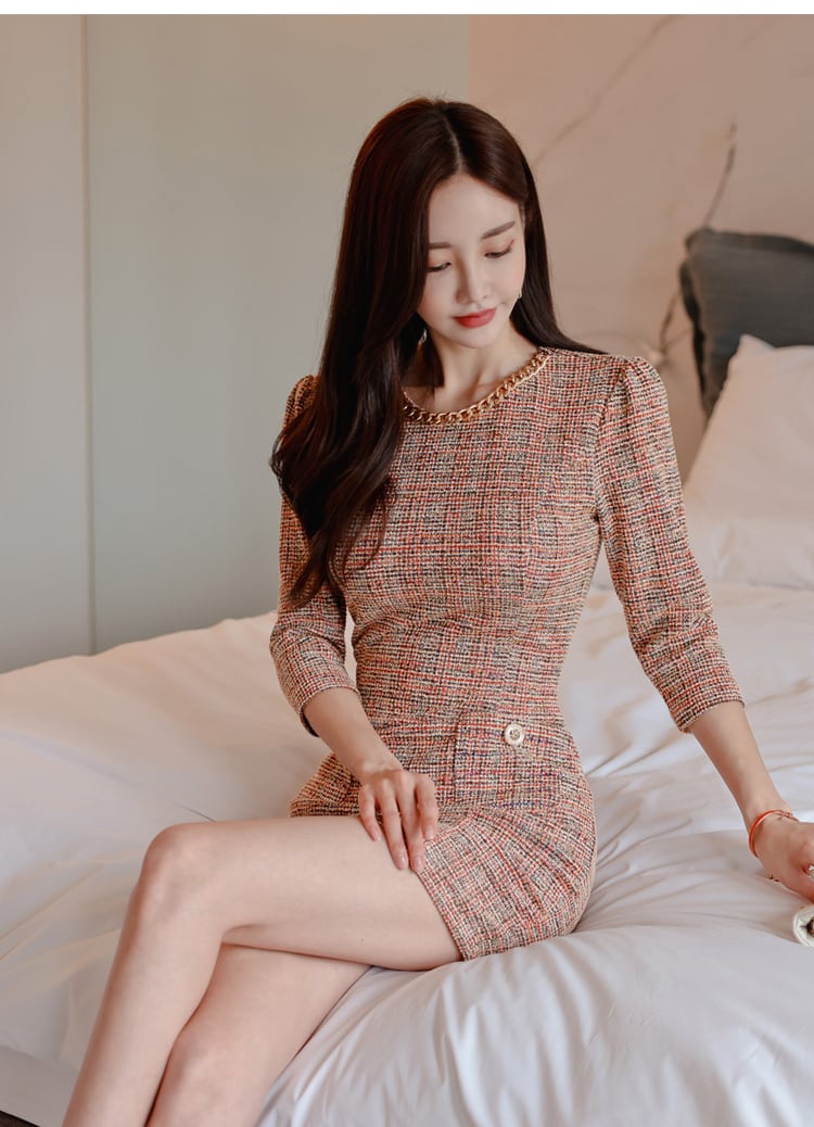 【dress】エレガントタイトワンピースF7210