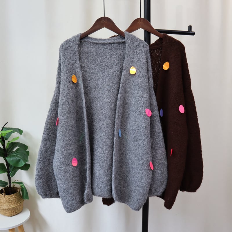 【outer】Vネックニットカーデ　M26373