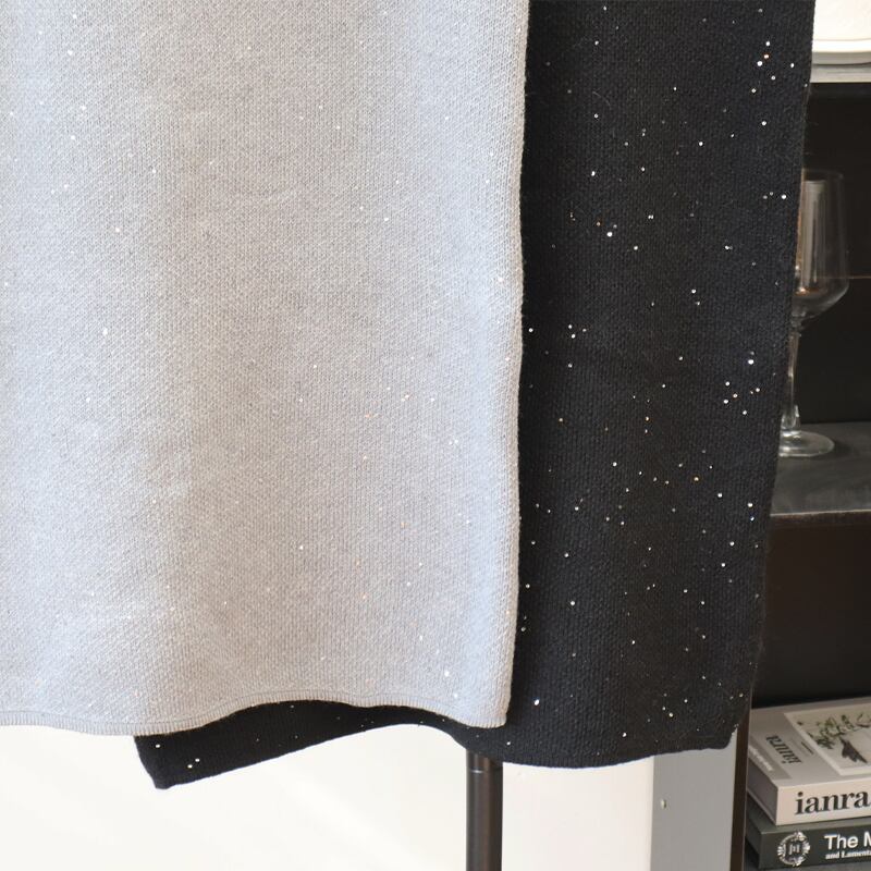 【dress】パール付きノースリーブニットワンピース Q7323
