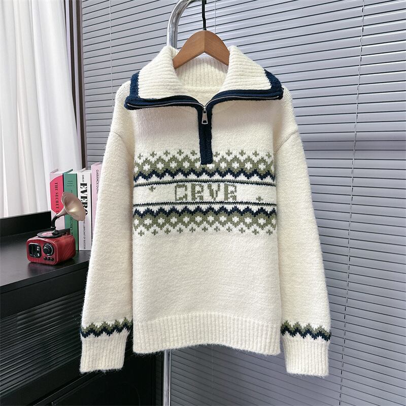 【tops】ファスナーニットセーター　M27891