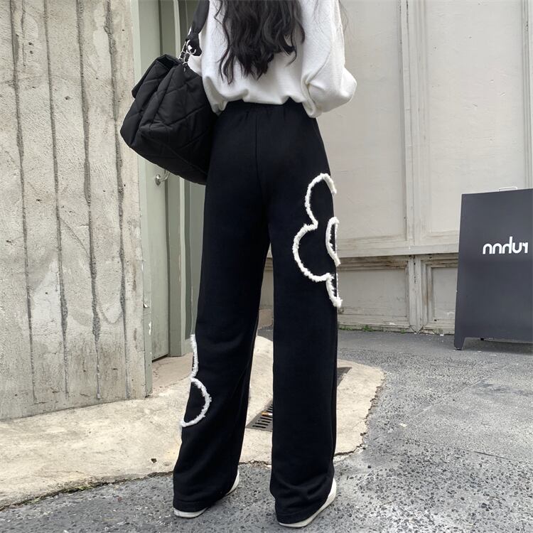 【bottoms】大活躍!ルーズ気質満点ハイウエスト厚手カジュアル裏起毛ガウチョパンツ G10627