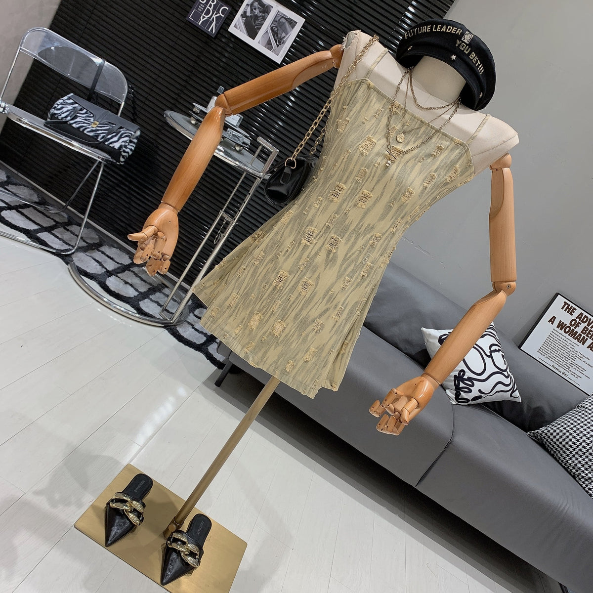 【dress】デニムキャミワンピース　M25022