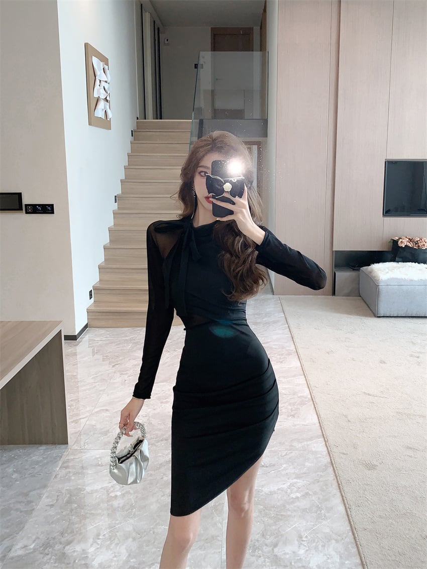 【dress】チュールドッキングワンピース　M28129