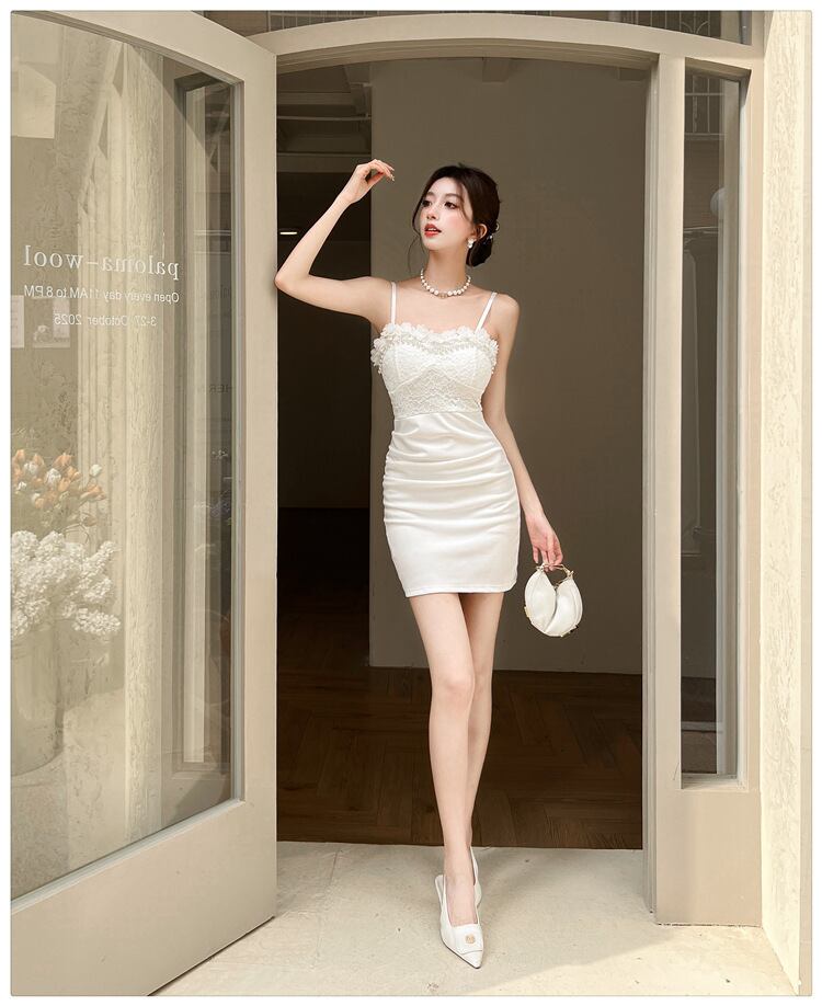 【dress】レース切り替えキャミワンピース　M29991