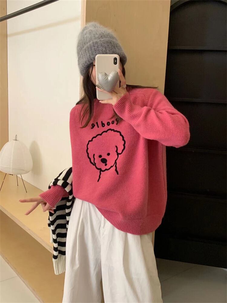【tops】刺繍ニットセーター　M27249