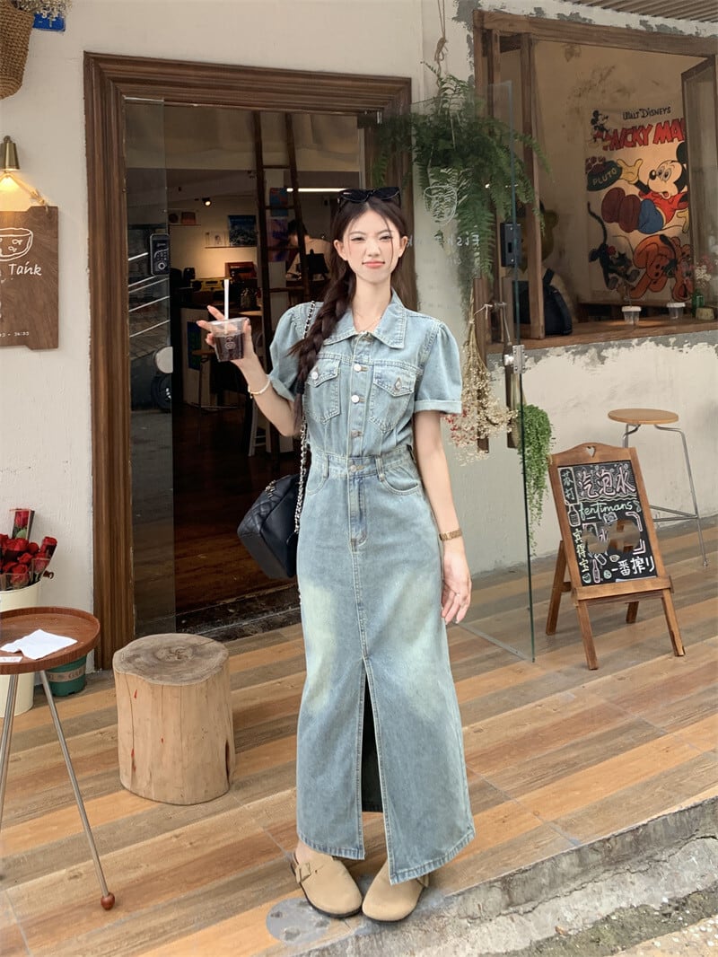 【dress】デニムワンピース　M24038