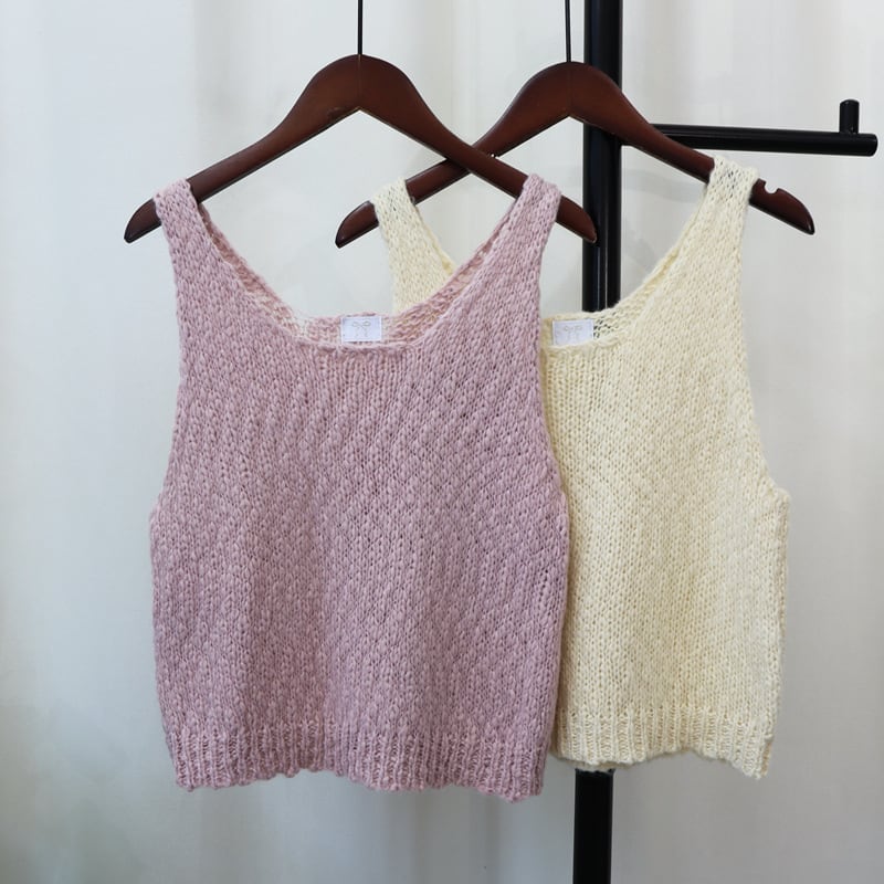 【tops】ニットキャミソール　M25506