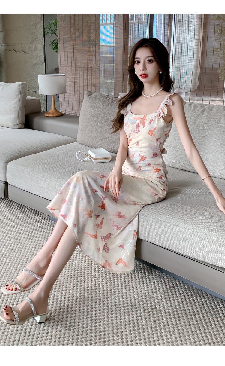【dress】プリントキャミワンピース　M23963