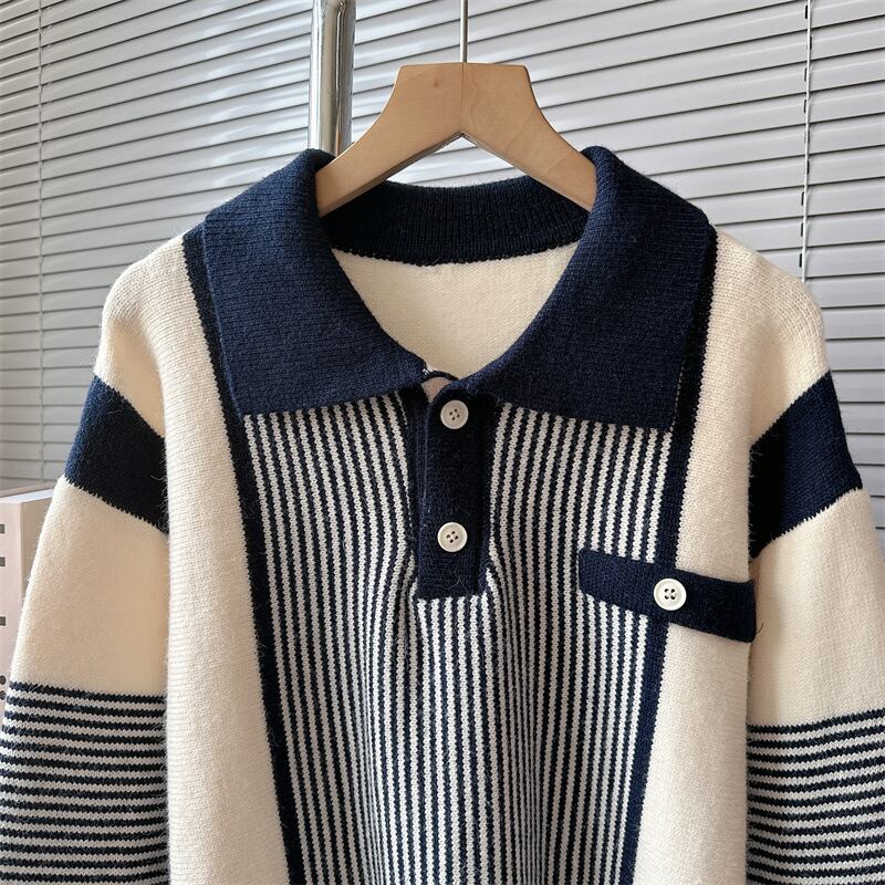 【tops】ドッキングニットセーター　M18978