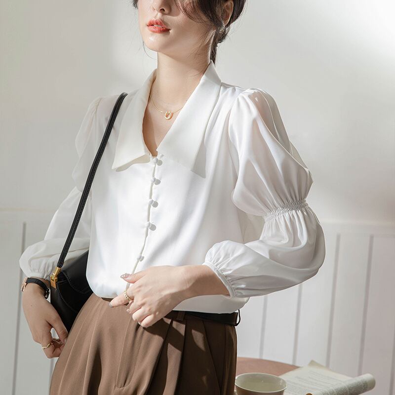 【tops】ランタンスリーブ ブラウスG20471