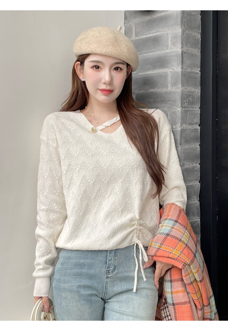 【tops】ニットトップス　M26110