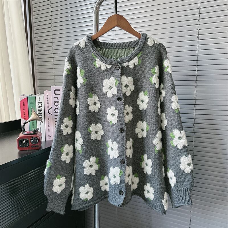 【outer】クルーネックニットカーデ　M27780
