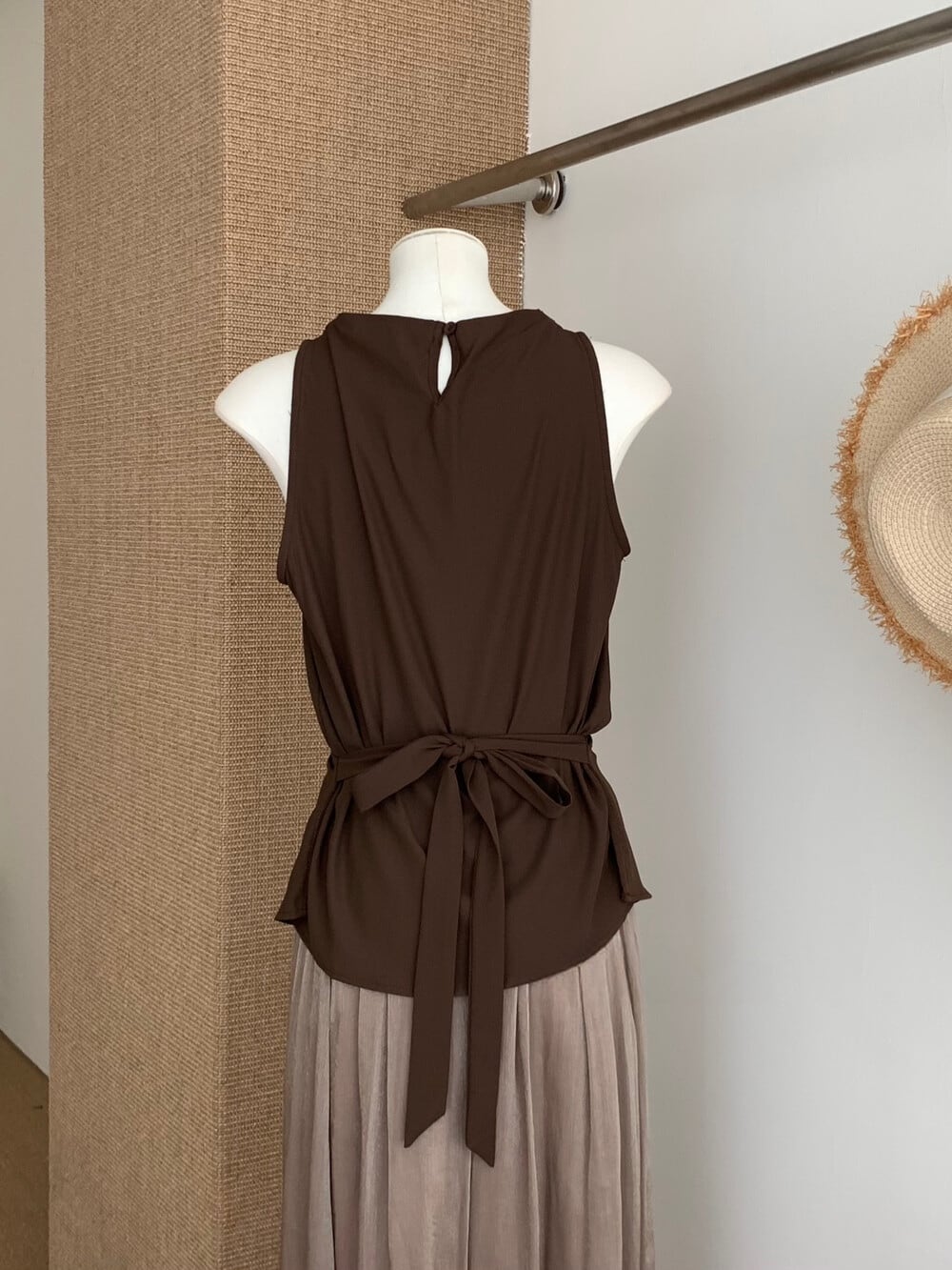 【set】バックリボントップス×ロングスカートセット N3579