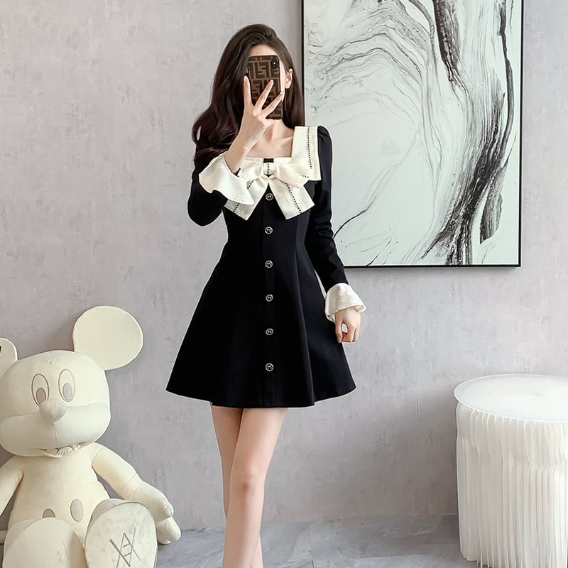 【dress】リボン付きデートワンピース　M27802